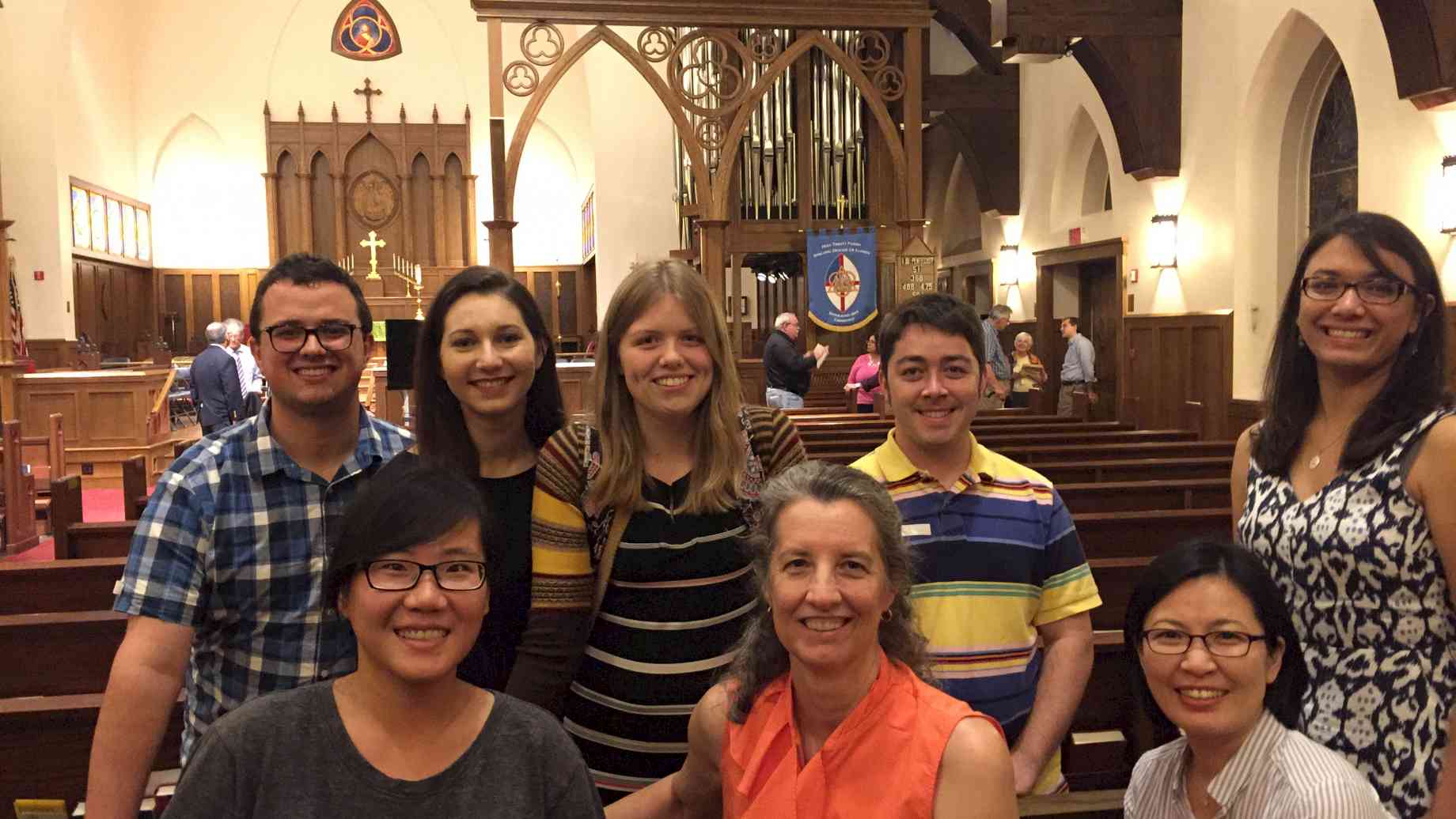Current and former UF studio members attend a recital at Holy Trinity, 9-23-16