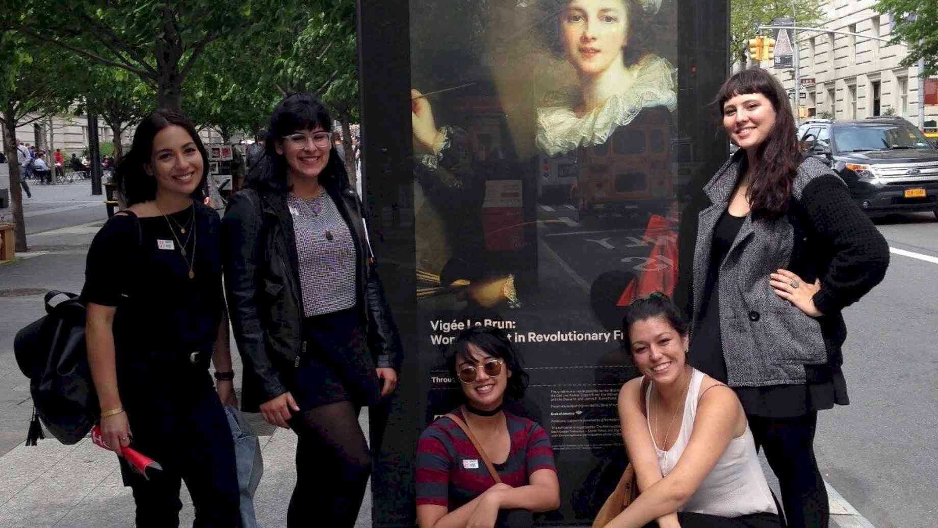 Students on the annual Art History New York trip, 2016