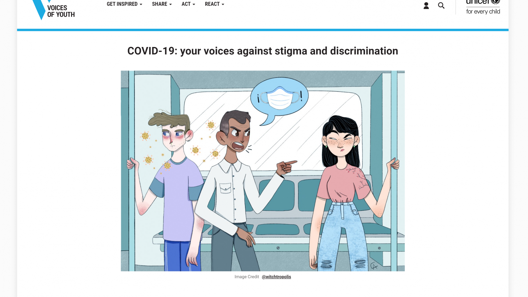COVID-19: Your Voices Against Stigma and Discrimination. UNICEF