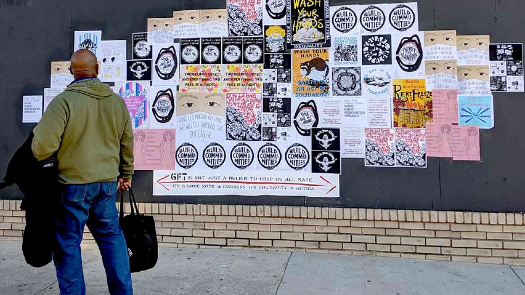 Artist Mark Strandquist and collaborators in Philadelphia are calling on fellow artists to submit their work in the context of the COVID19 crisis for distribution throughout their city. Image source: https://coverthewallswithhope.weebly.com/