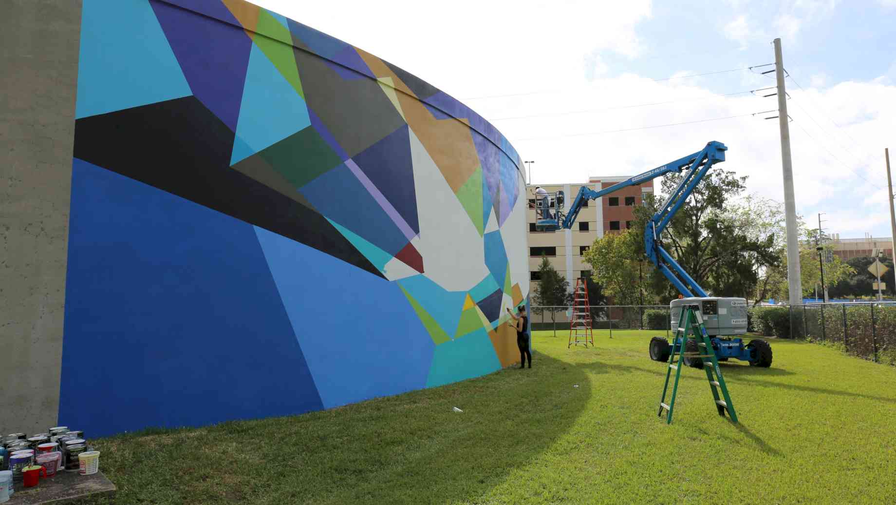 Mural painting on campus