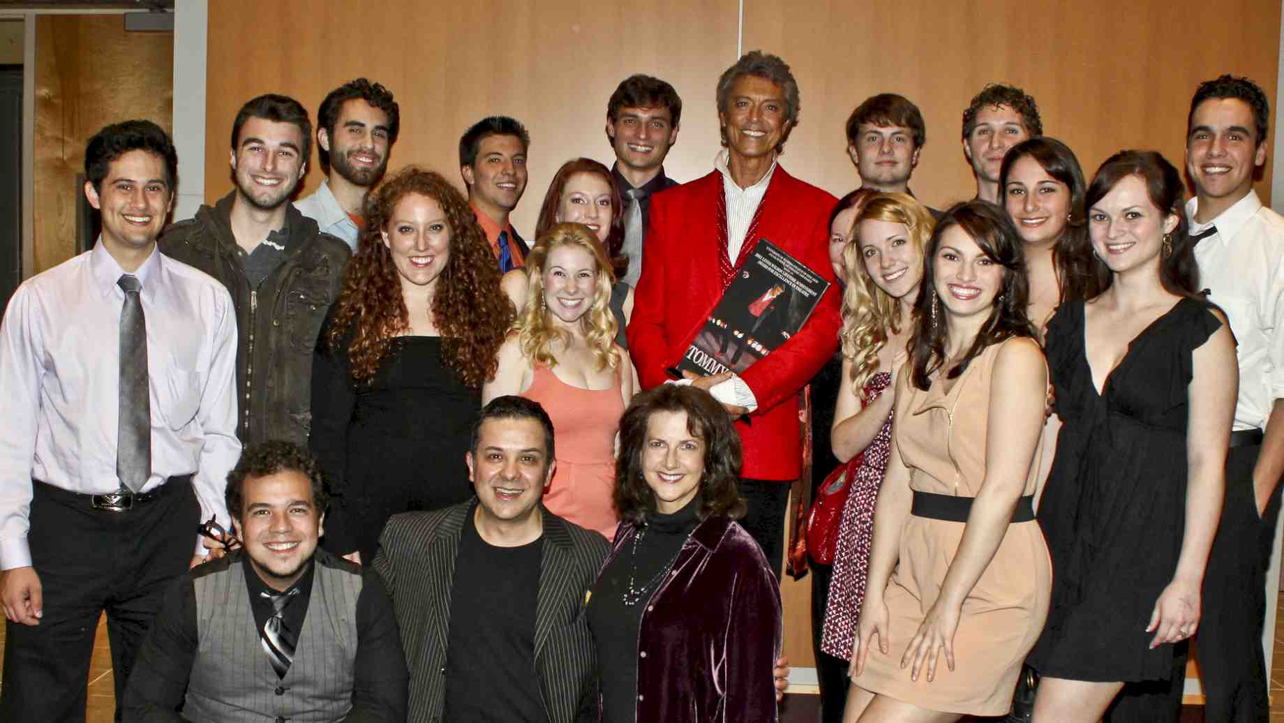 Tommy Tune with Musical Theatre students at the award ceremony.