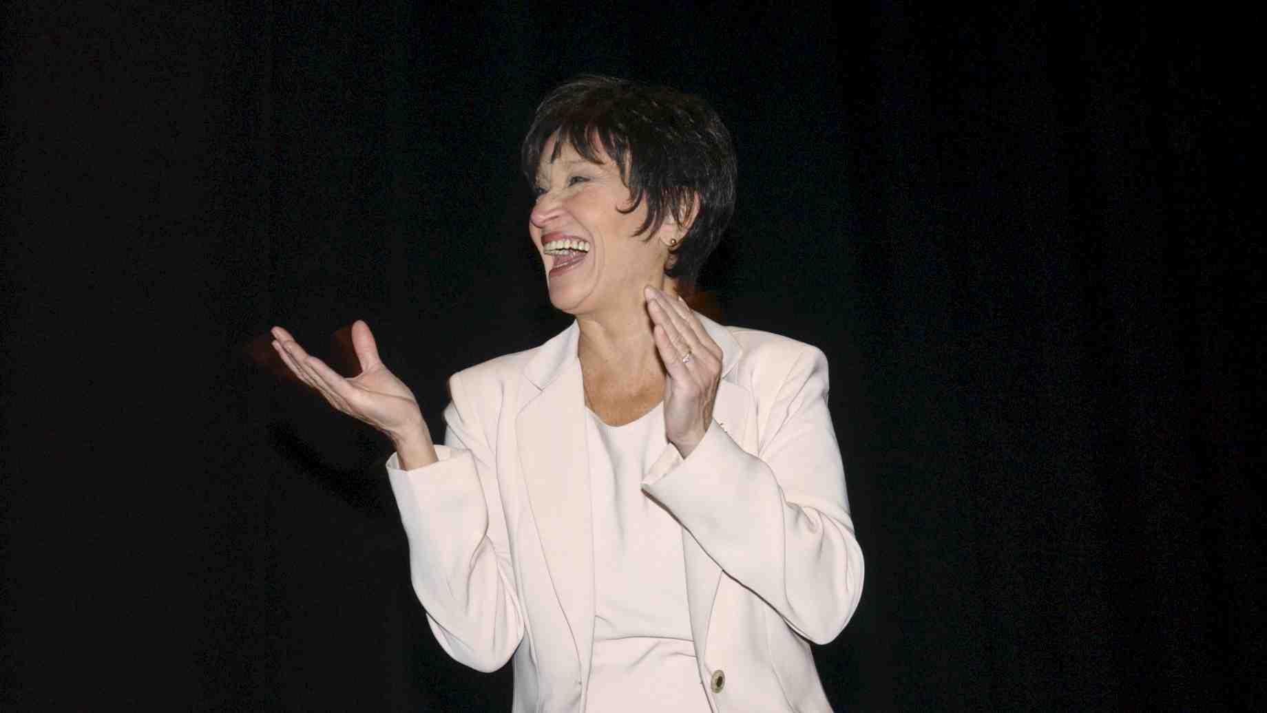 Chita Rivera talks to students during the Master Class