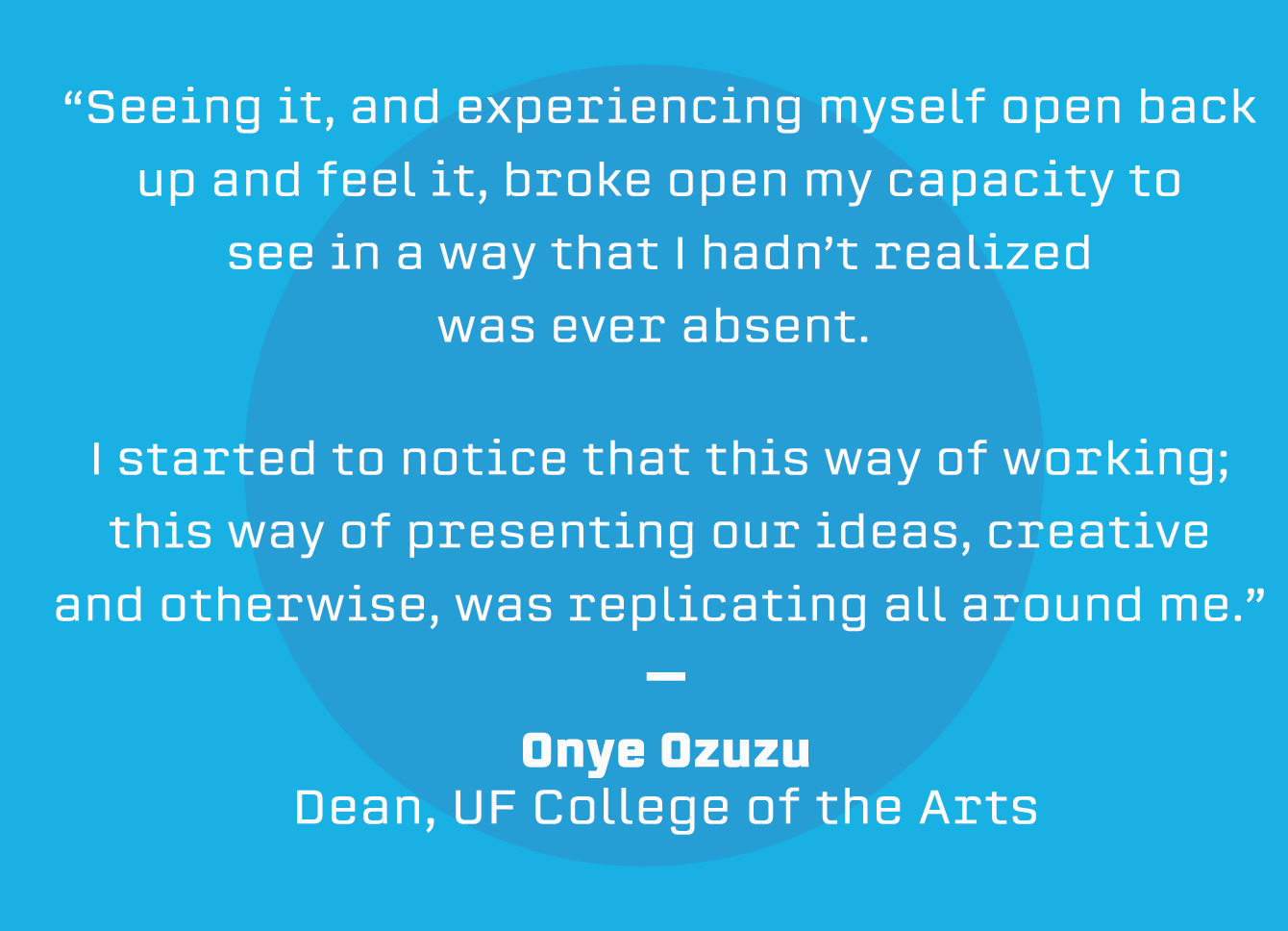 Pull quote graphic with text from article