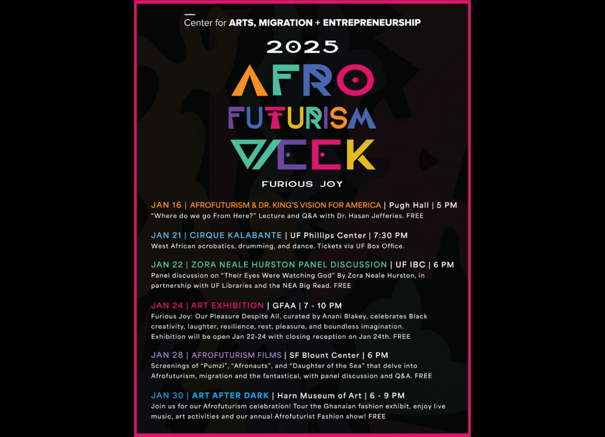 Flyer: Afrofuturism Week 2025 Event Lineup