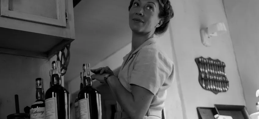 Monika Gossmann looks behind her with a smile