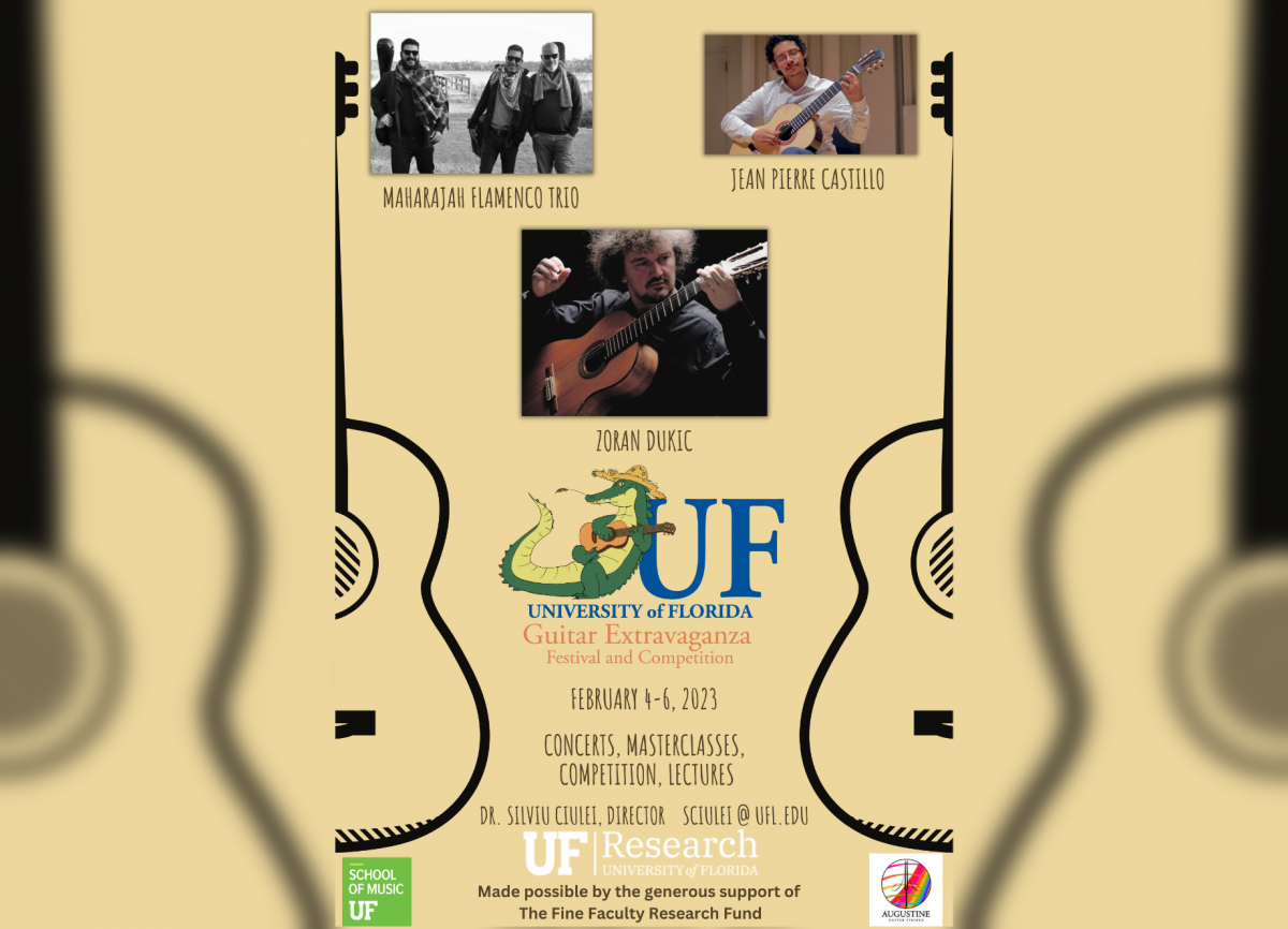 Festival schedule UF Guitar Extravaganza Festival and Competition Poster