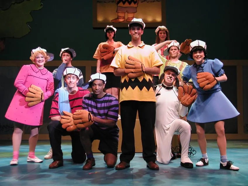 Archival color photo of UF School of Theatre and Dance 2003 'You're a Good Man, Charlie Brown' production.