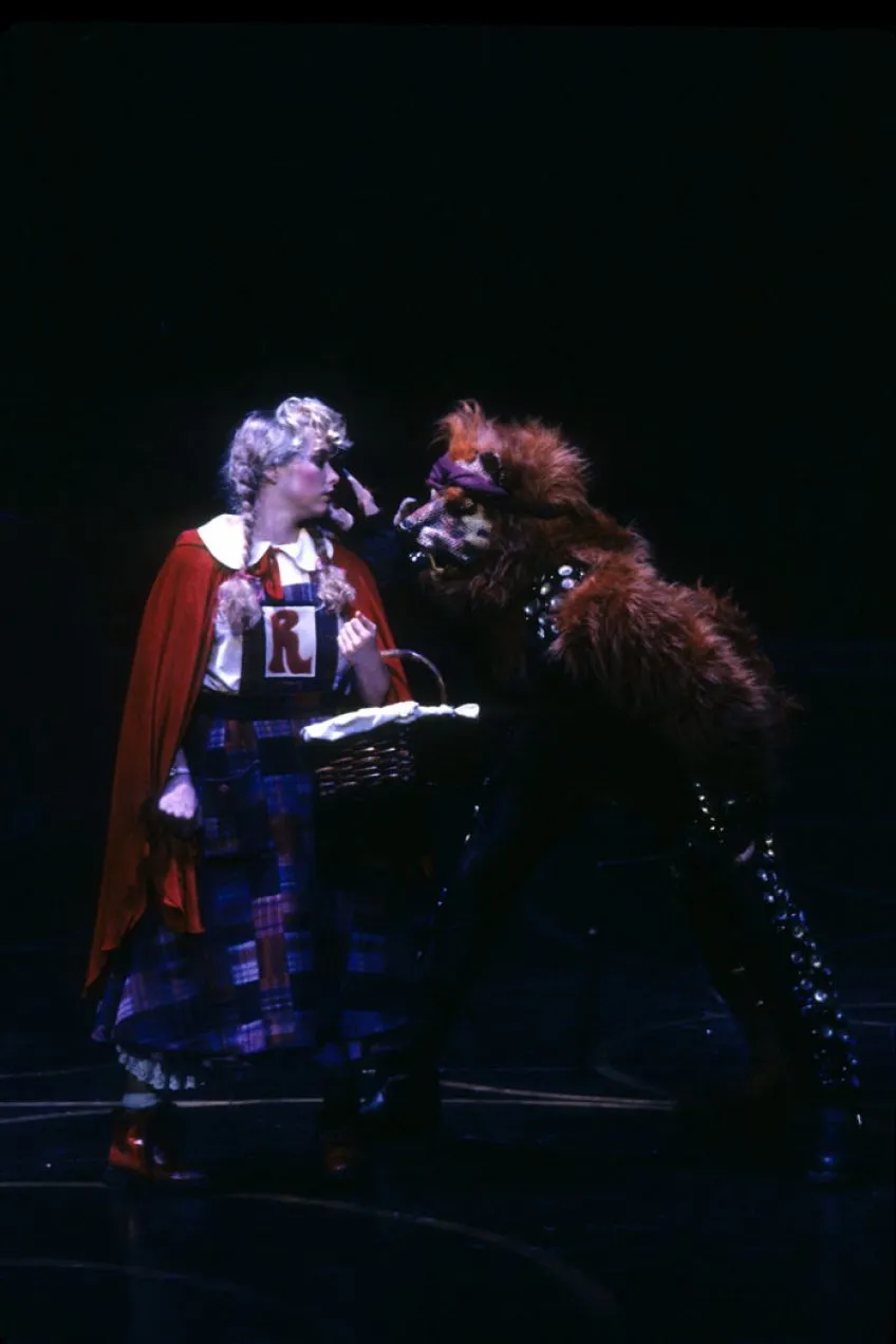 Archival color photo of UF School of Theatre and Dance 1996 'Into the Woods' production.