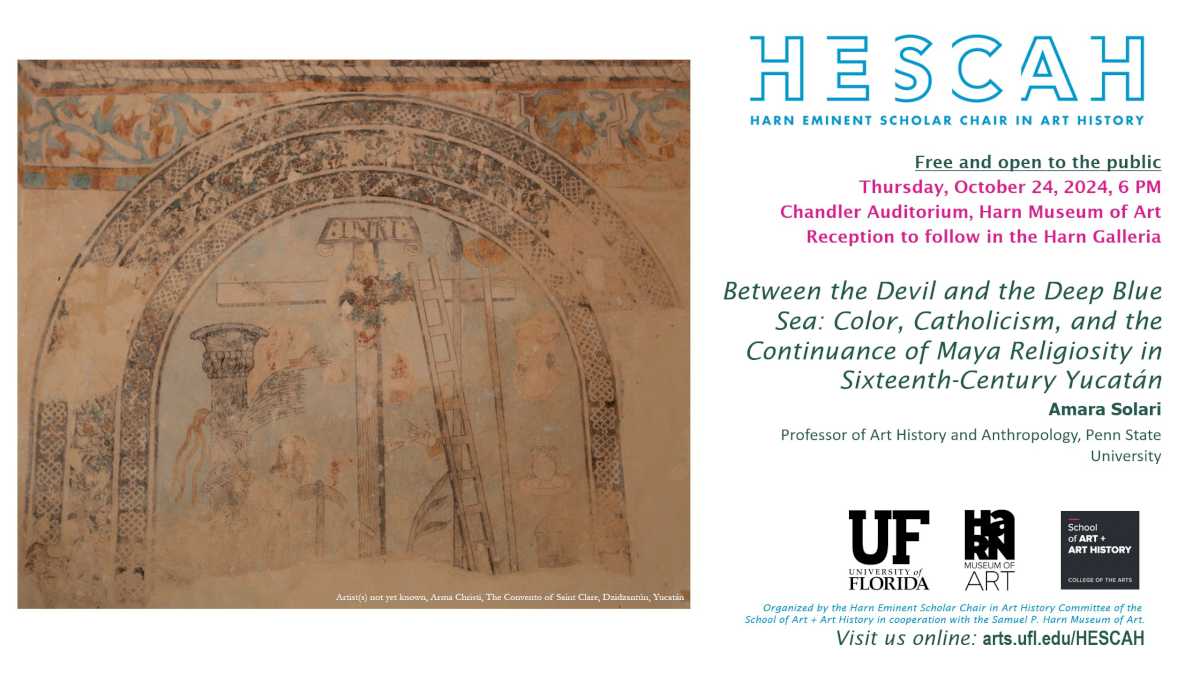 Event flyer with fresco with Catholic iconography, sixteenth century, Yucatán region.