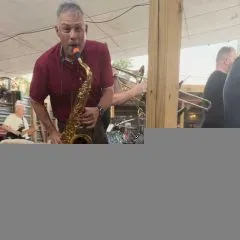 Jimmy Anuszewski playing the saxophone