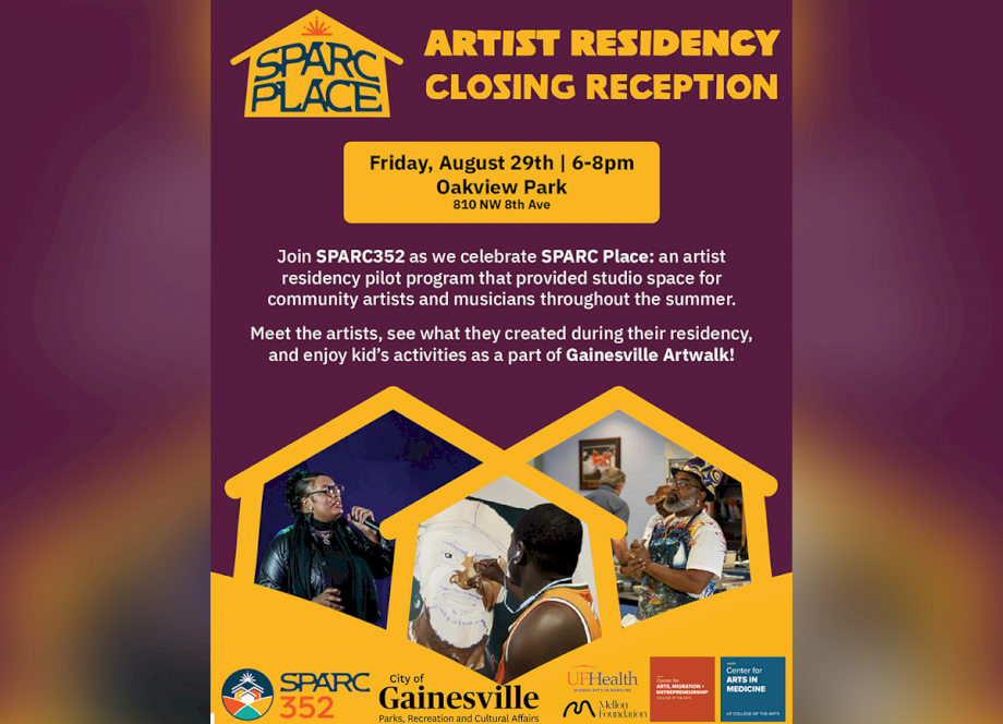 SPARC PLACE: Artist Residency Closing Reception flyer