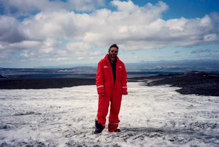 Photo of Bob Mueller standing in a snowy landscape.