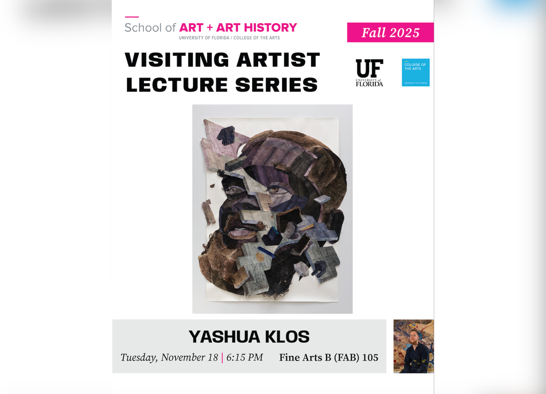 Official poster featuring "you Stand As Still As Stars" artwork made out of woodblock prints and graphics.