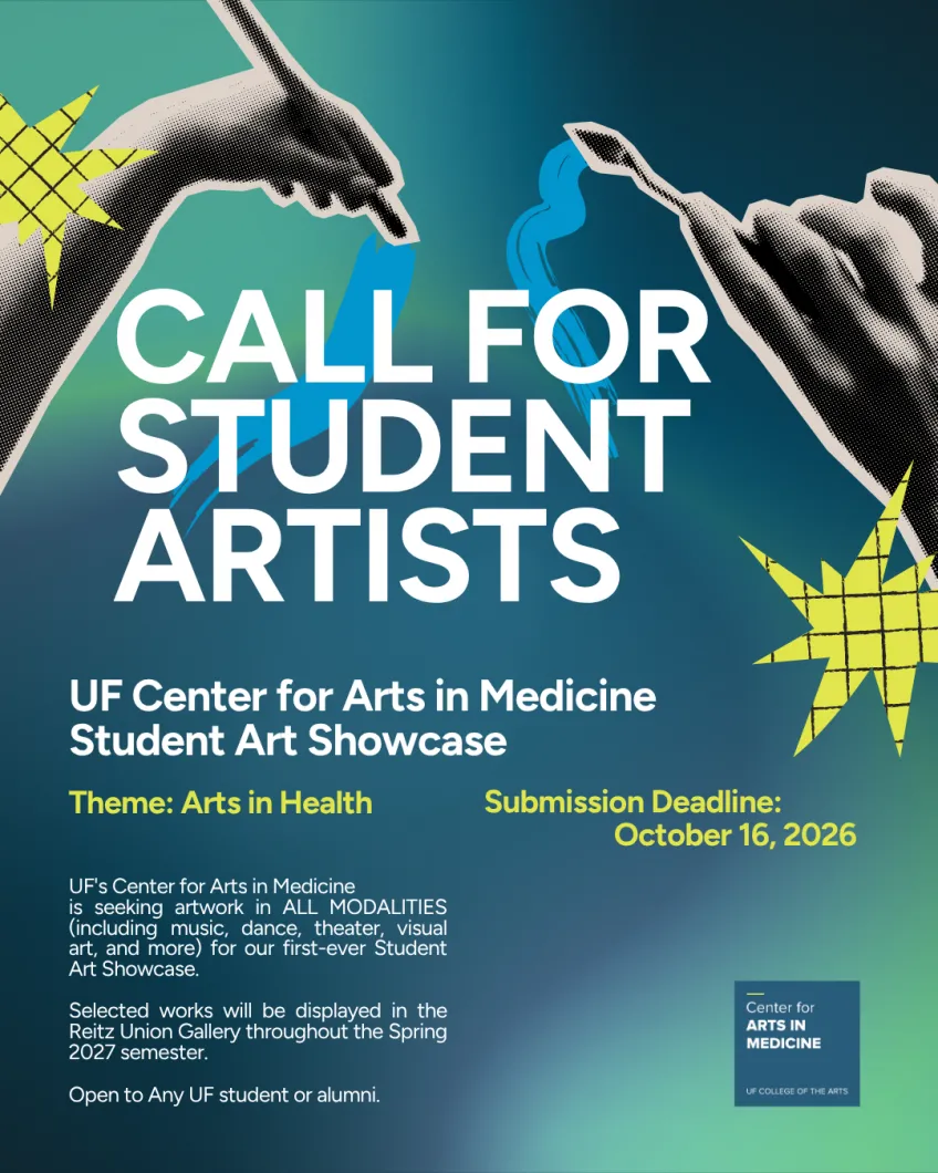 Call for Student Artists poster - decorative