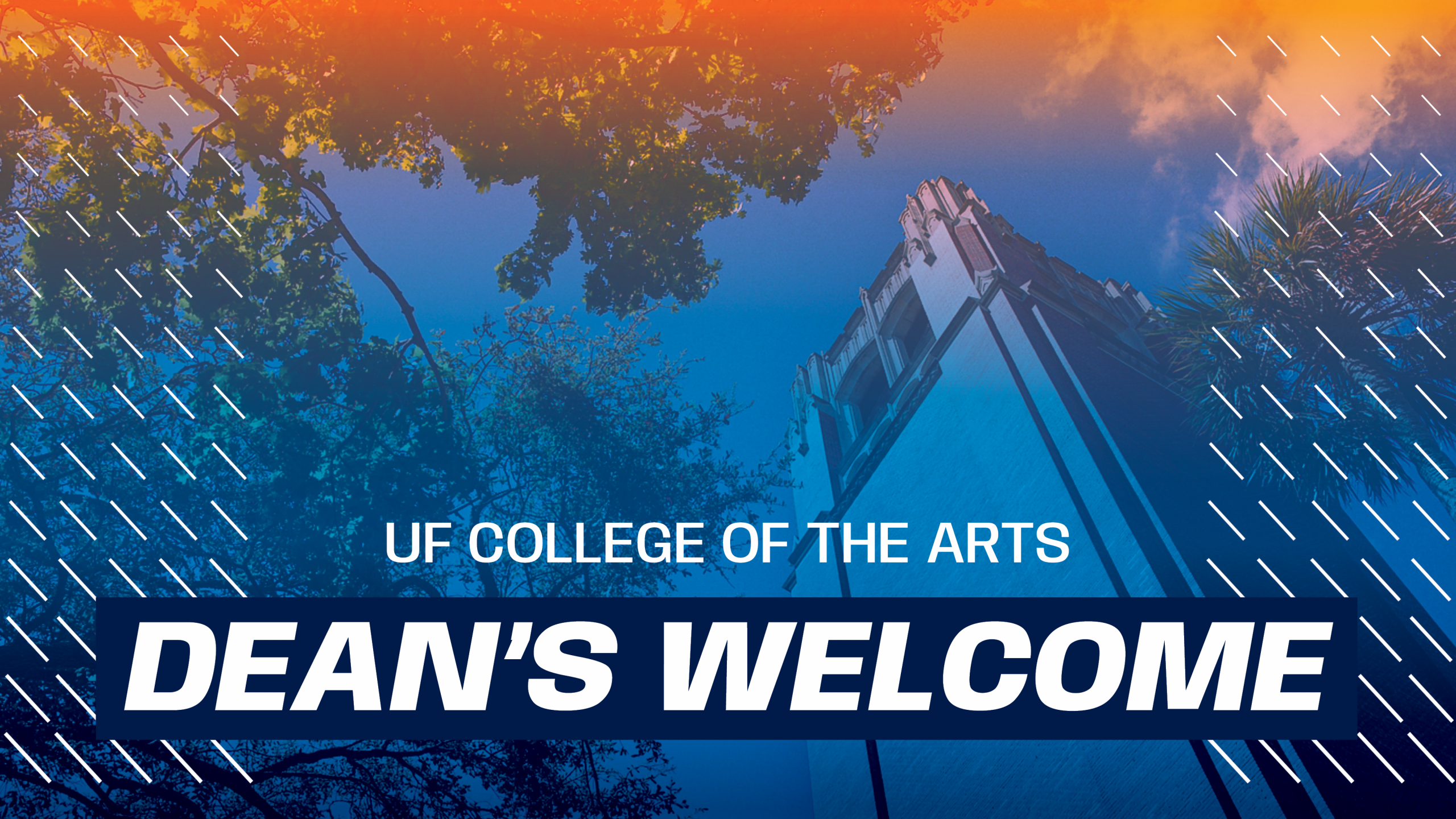 White text reads: U.F. College of the Arts Dean