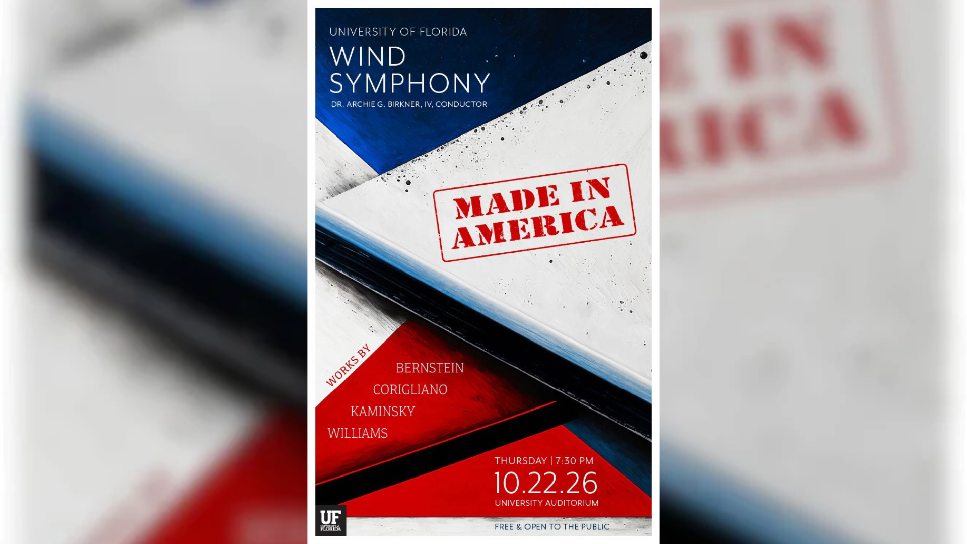 Event poster with informational text.