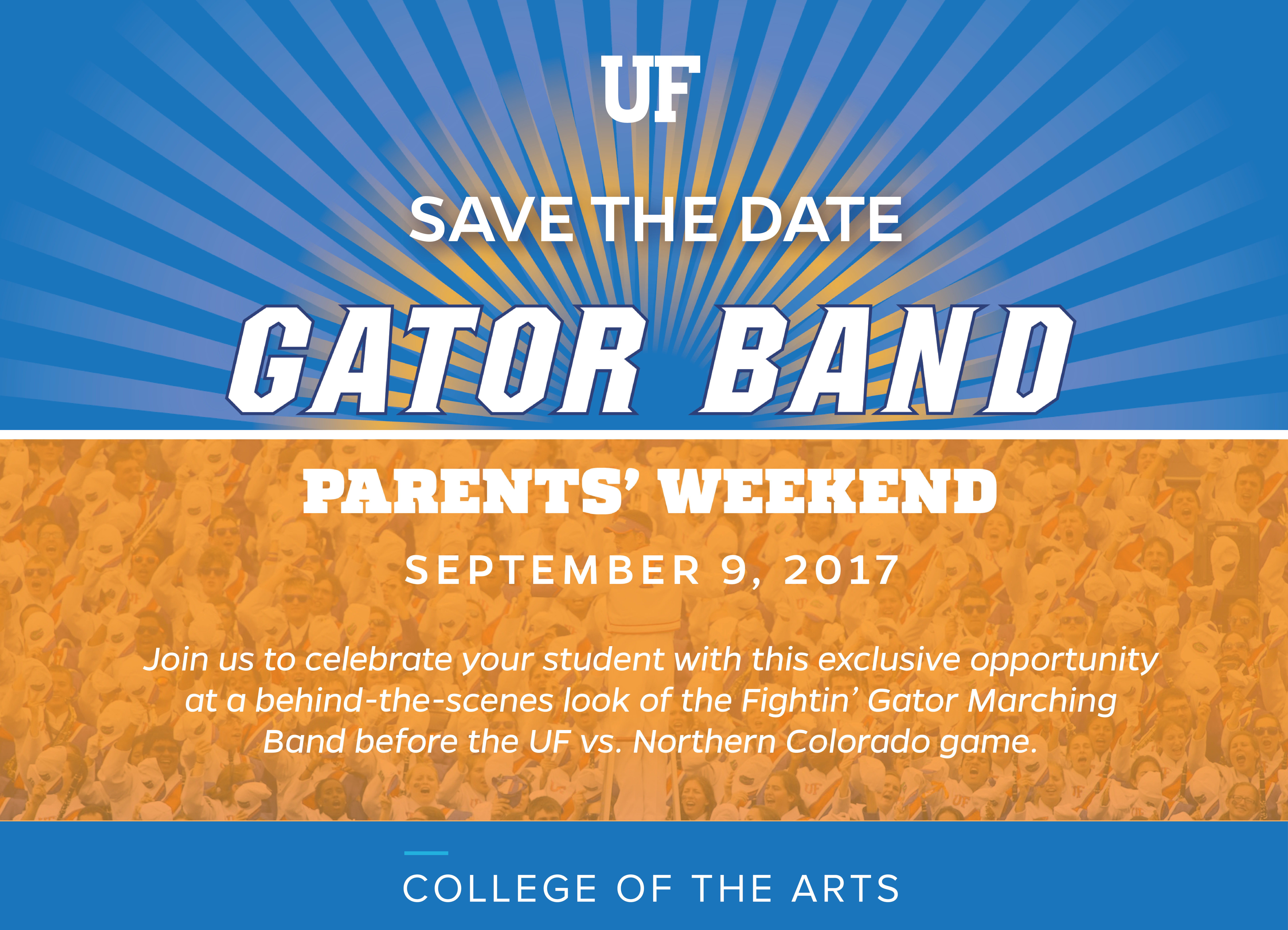 Gator Band Parents Weekend CANCELLED Events College of the Arts