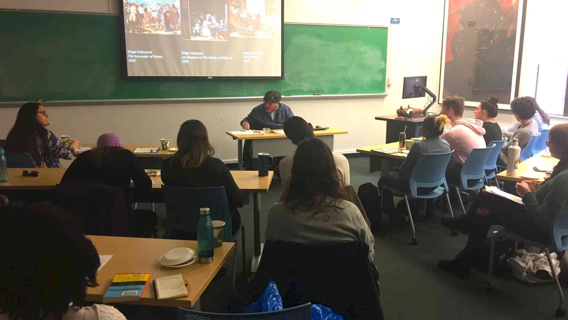 School of Art & Art History students engage with Dr. Pérez-Oramas in a master class