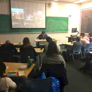 School of Art & Art History students engage with Dr. Pérez-Oramas in a master class