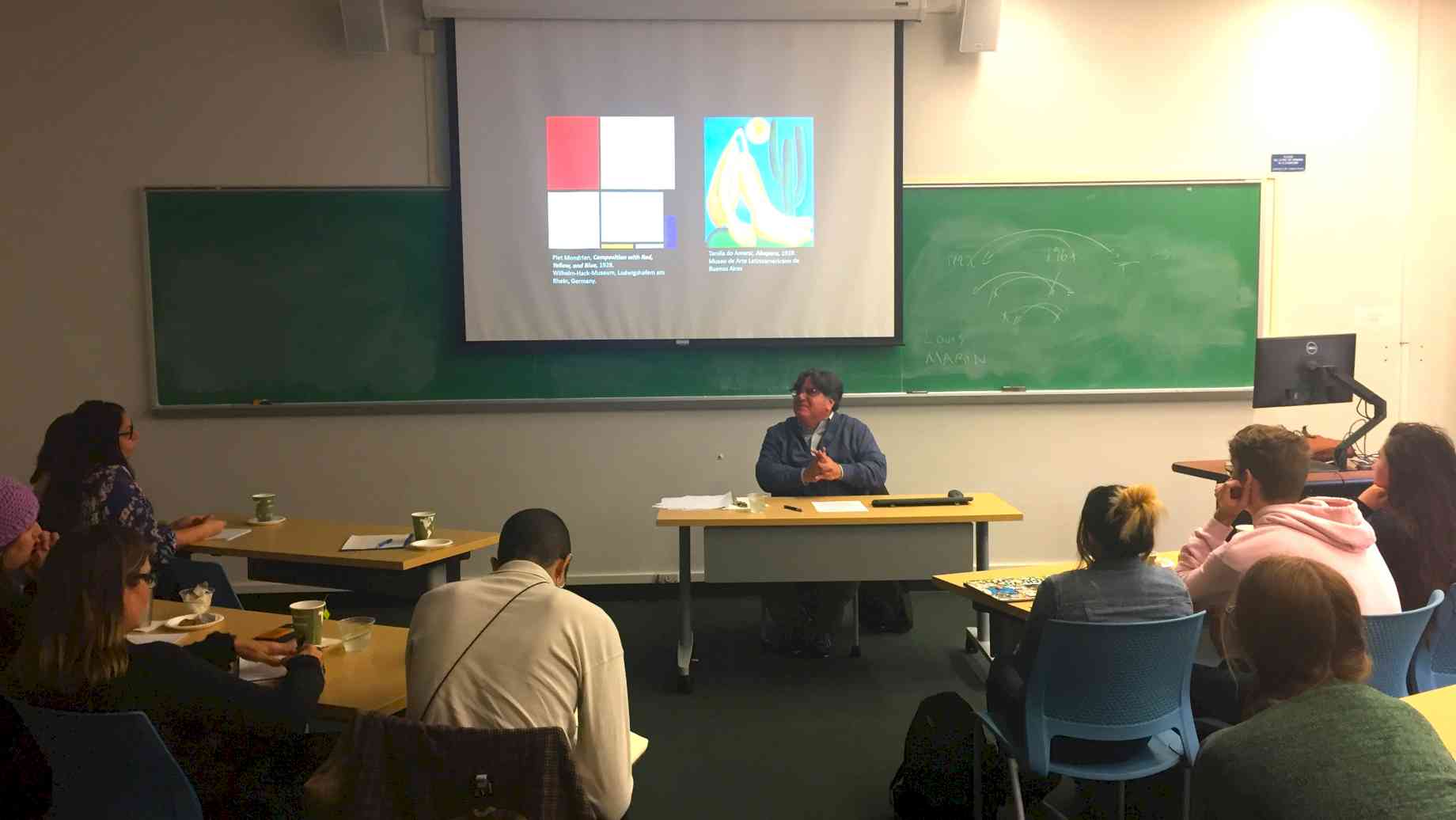 School of Art & Art History students engage with Dr. Pérez-Oramas in a master class