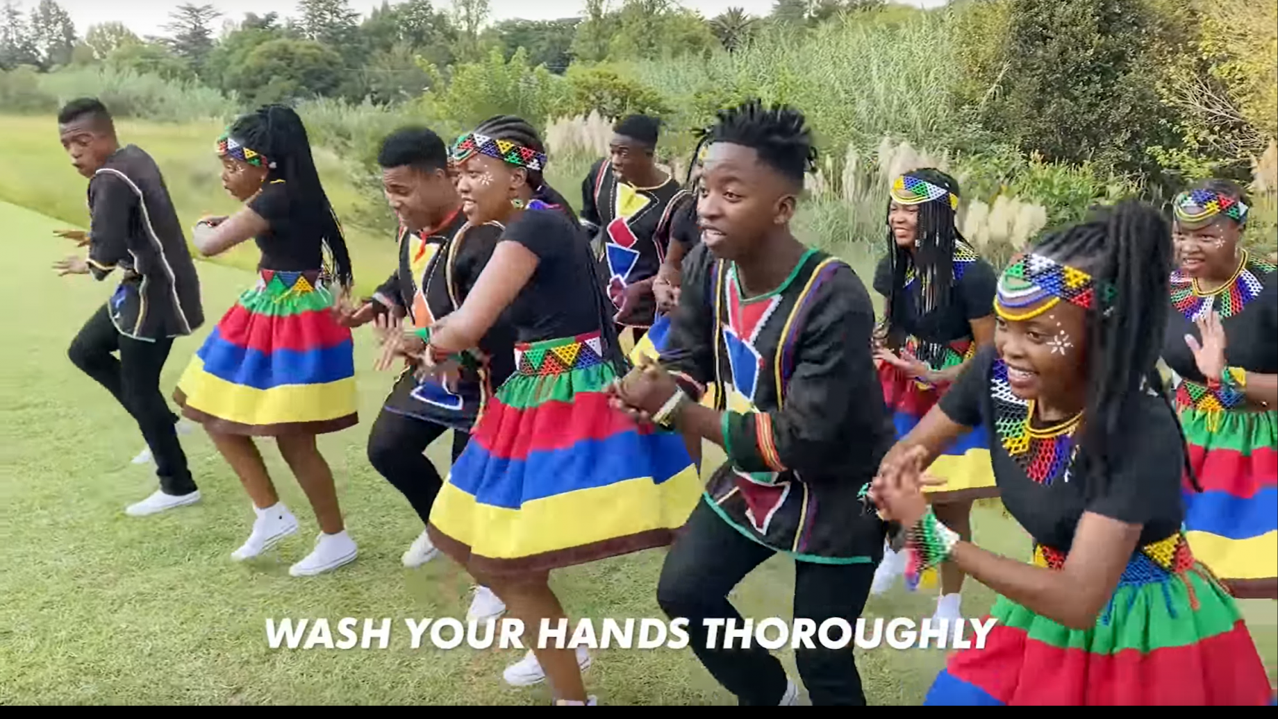 Screenshot from the video of Ndlovu Youth Choir