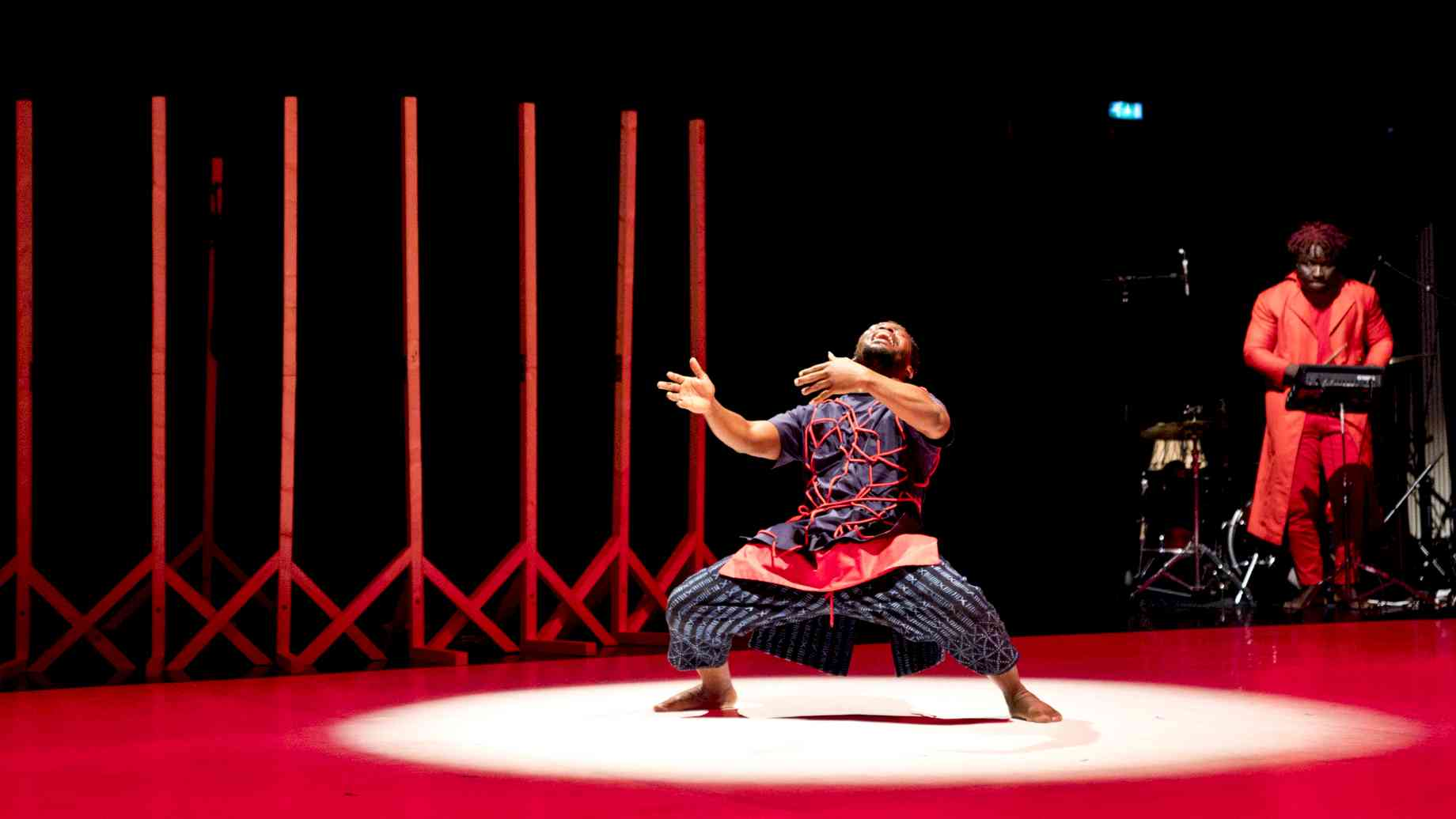 Qudus Onikeku performs ‘Spirit Child’. Photo by Marie Koehler.