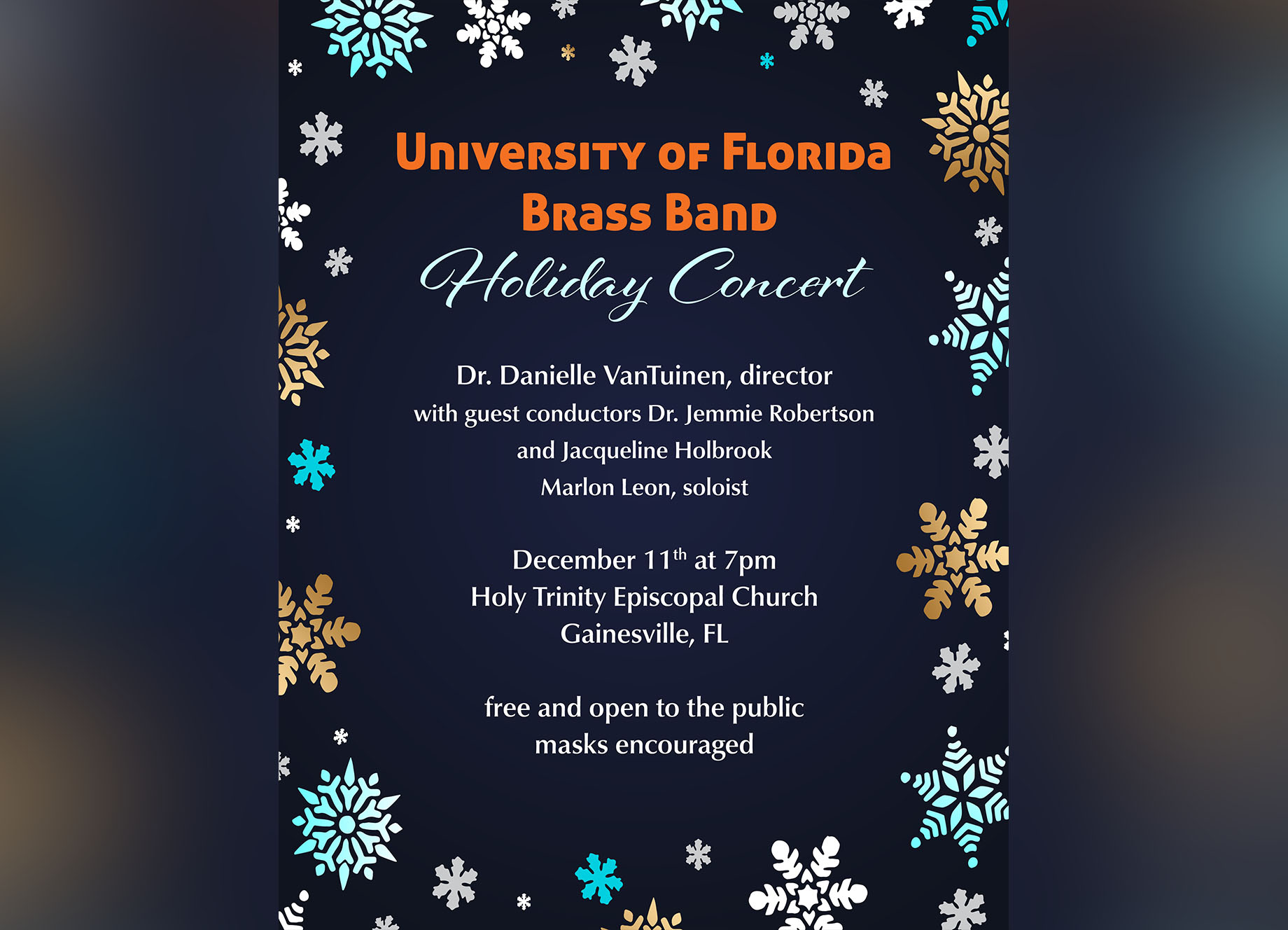 University of Florida Holiday Brass Band Concert Events College of