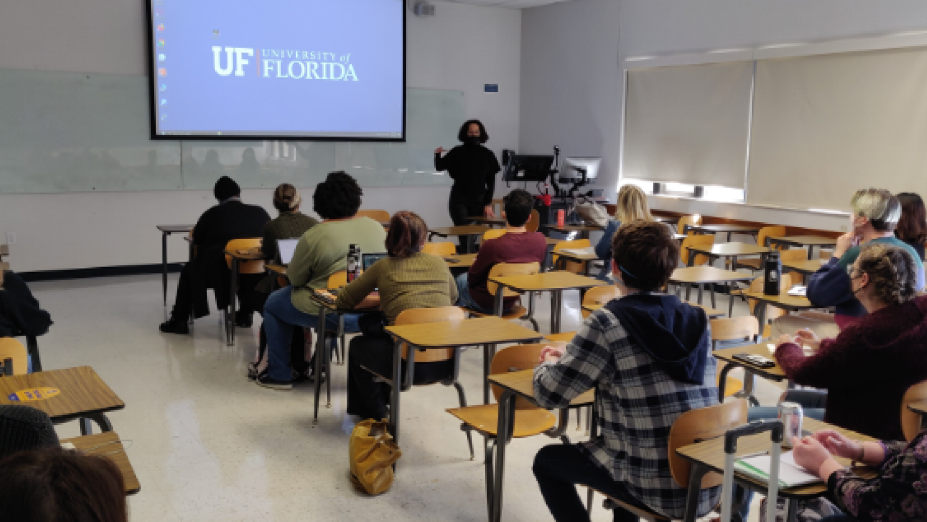 UF students and faculty attending Dr. Cheryl Finley