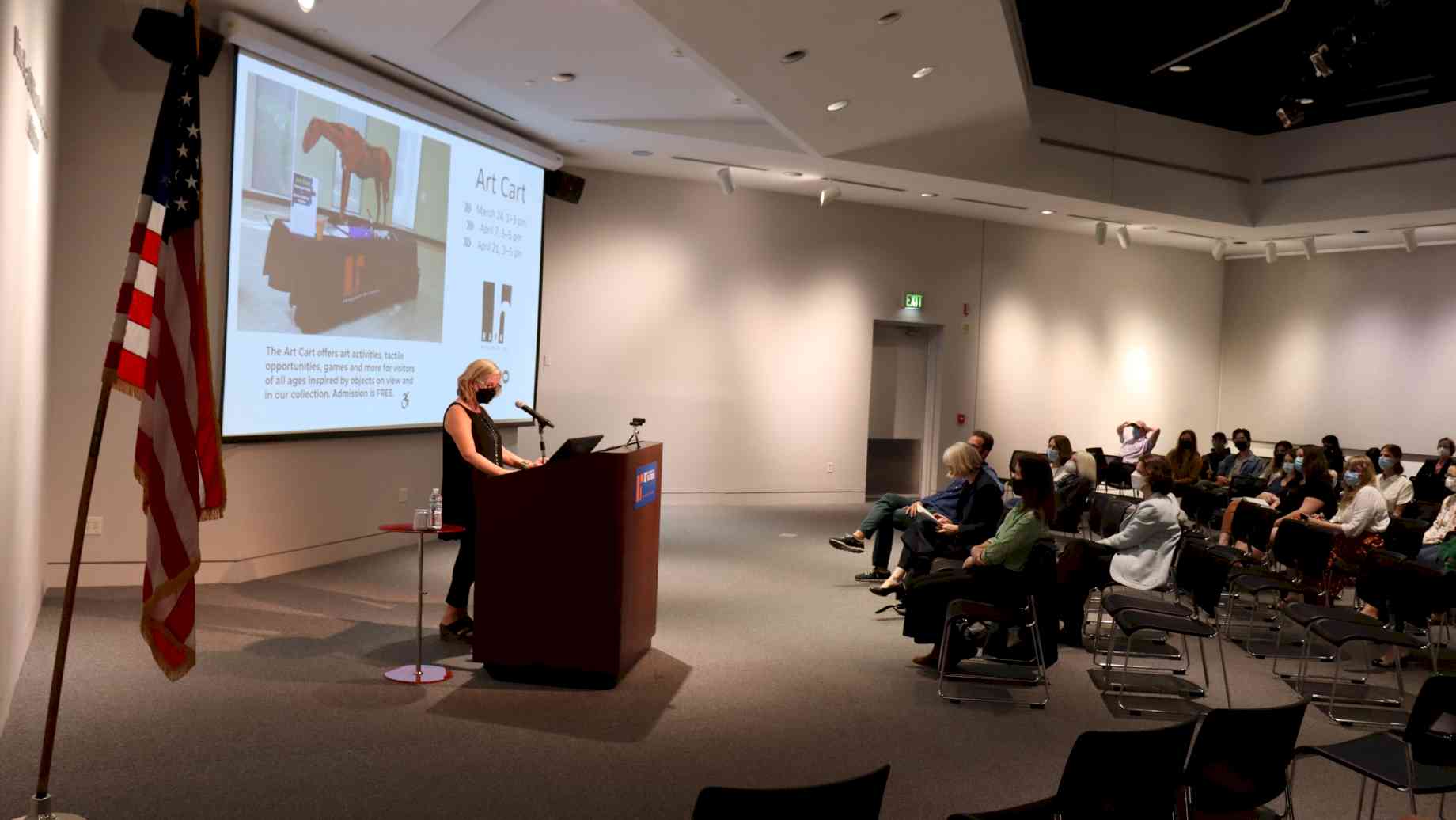 Dr. Melissa Hyde giving introduction