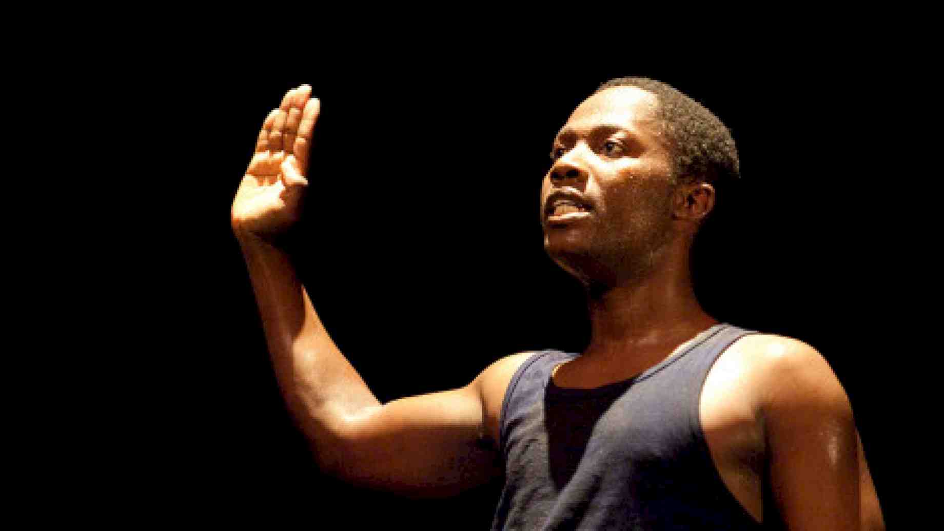 Panaibra Gabriel Canda of Mozambique in "Time and Spaces: Marrabenta Solos," Look Back/Dance Forward.