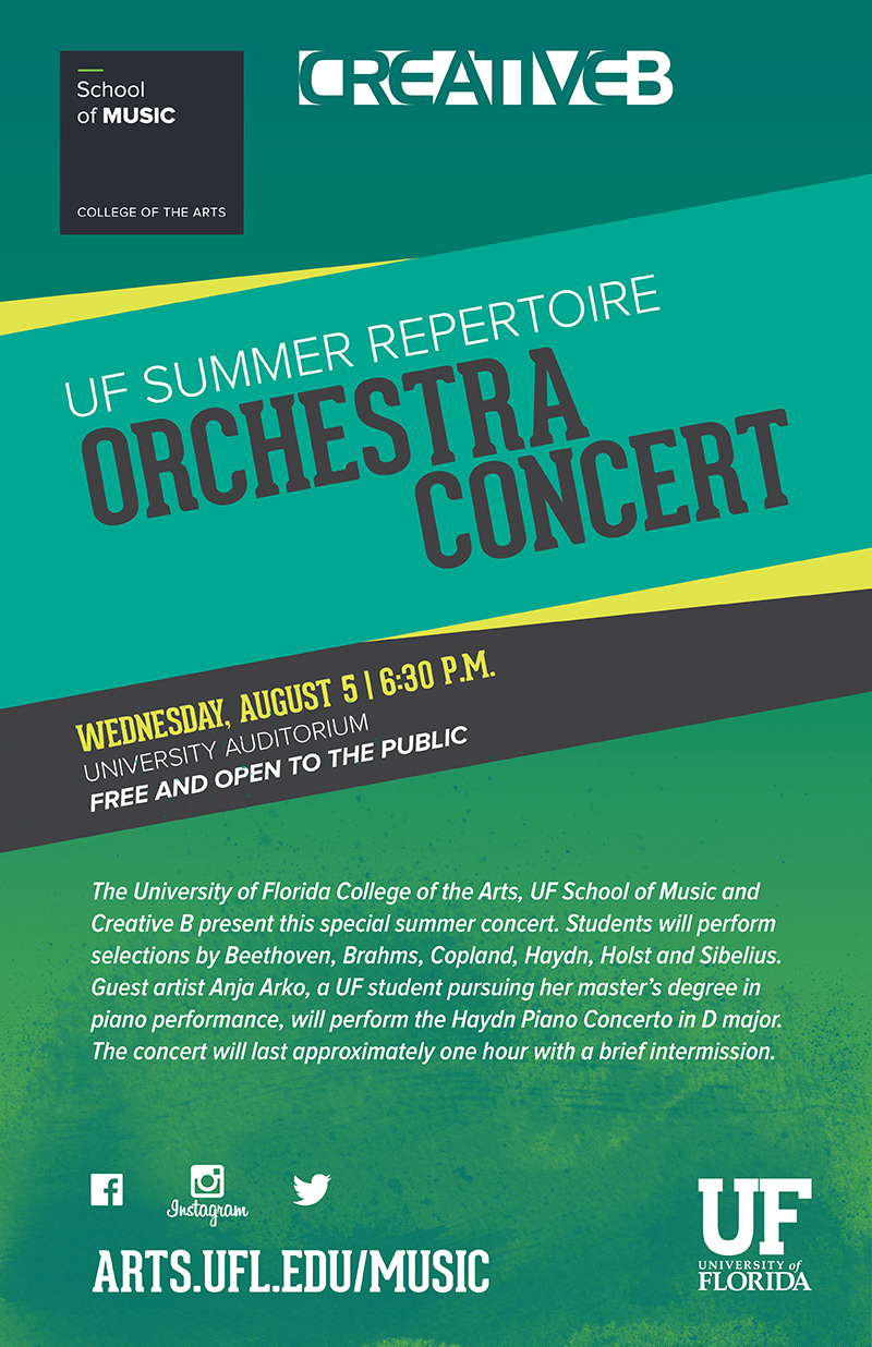 UF Summer Repertoire Orchestra Concert Events College of the Arts