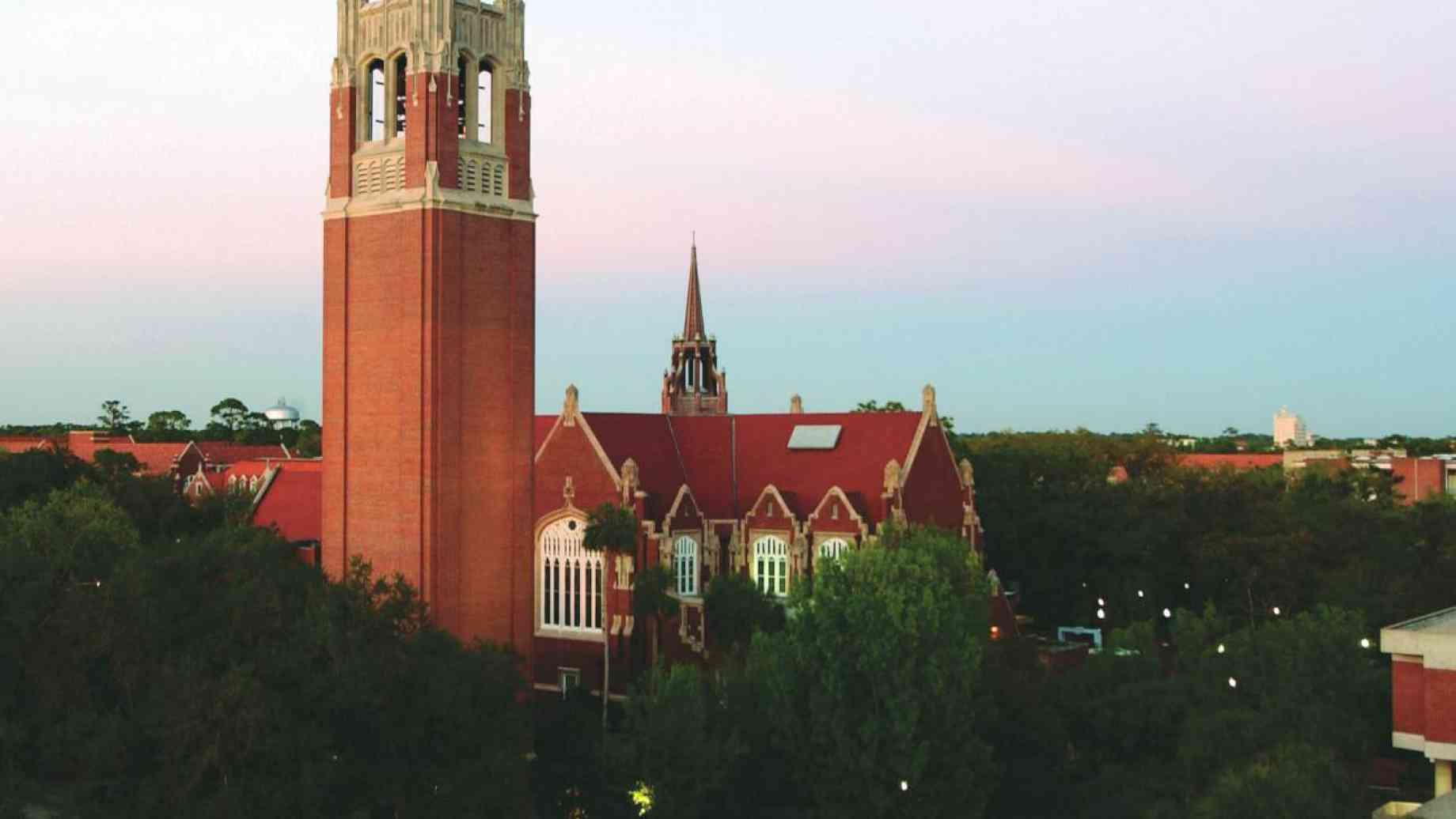 View of Century Tower and the University Auditorium