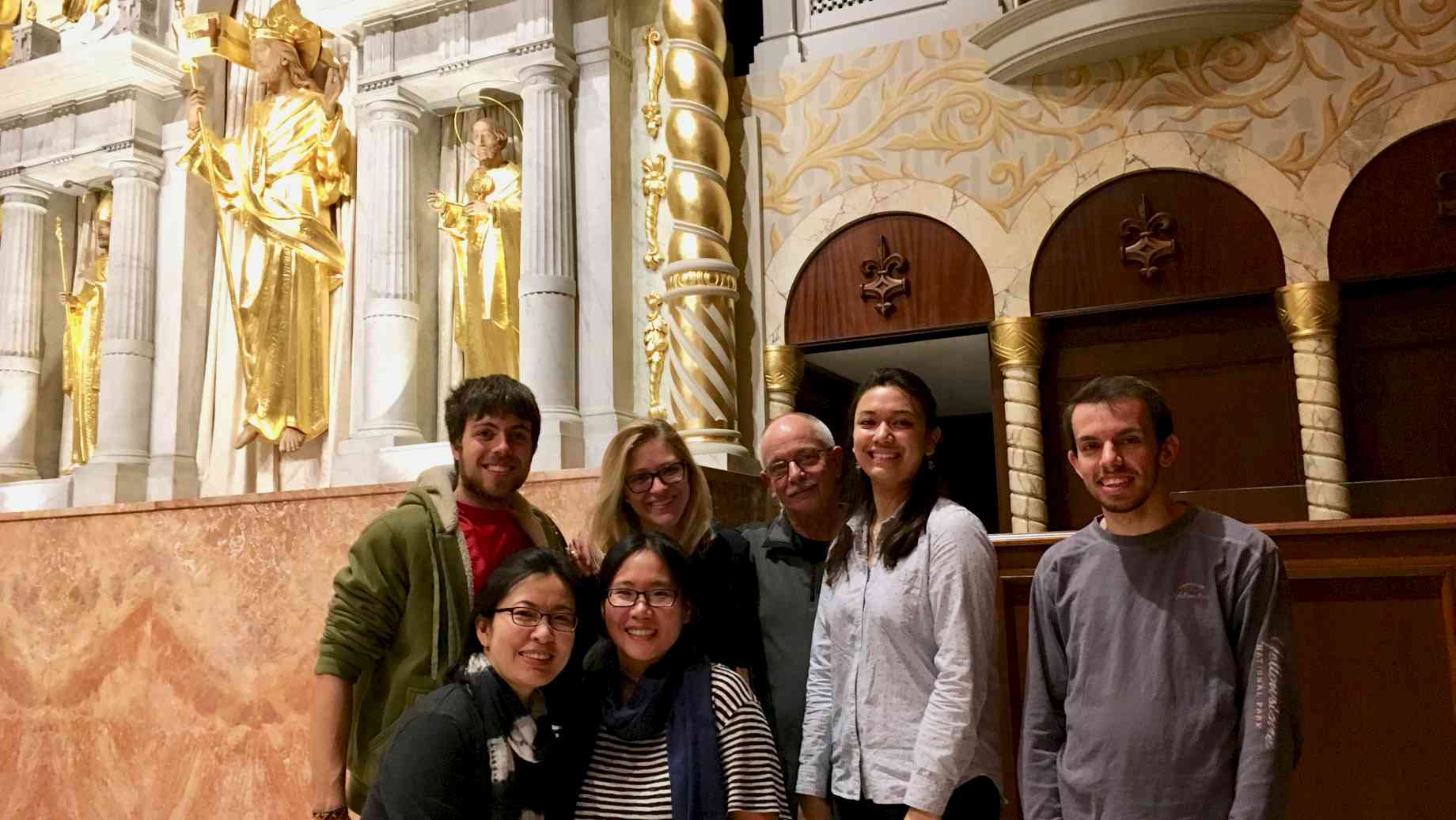 Members of the UF organ studio at the Cathedral-Basilica, St Augustine, FL, 2-4-17